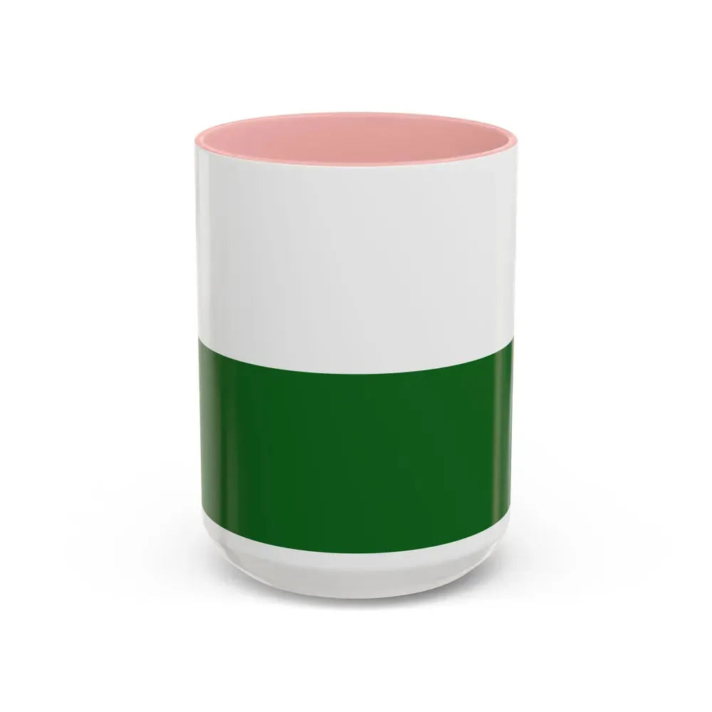 Flag of Saxony Germany - Accent Coffee Mug 15oz Pink - Go Mug Yourself