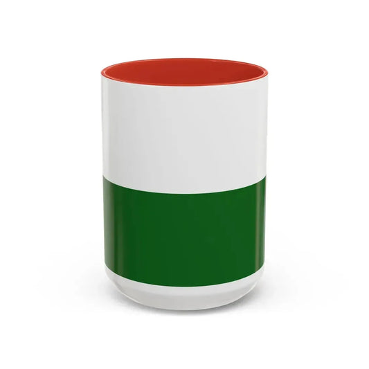Flag of Saxony Germany - Accent Coffee Mug 15oz Red - Go Mug Yourself