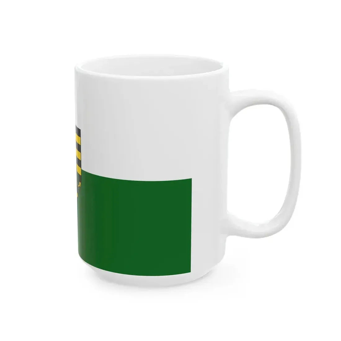 Flag of Saxony state (Germany) White Coffee Mug - Go Mug Yourself