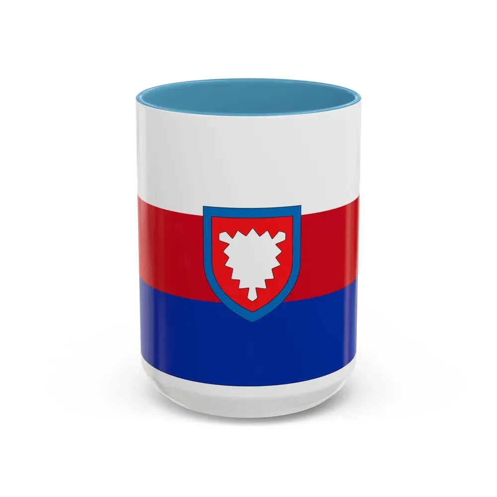 Flag of Schaumburg Germany - Accent Coffee Mug 15oz Light Blue - Go Mug Yourself