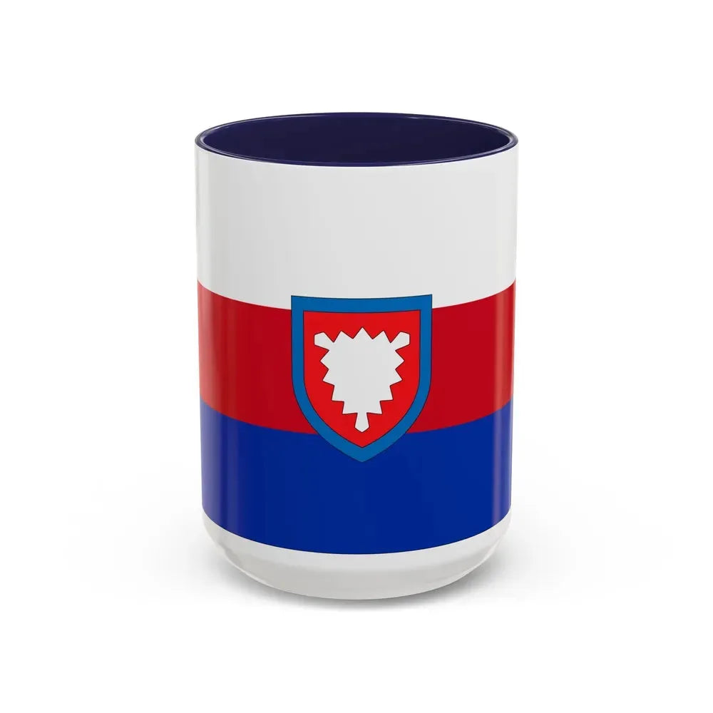 Flag of Schaumburg Germany - Accent Coffee Mug 15oz Navy - Go Mug Yourself