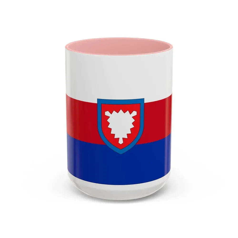 Flag of Schaumburg Germany - Accent Coffee Mug 15oz Pink - Go Mug Yourself