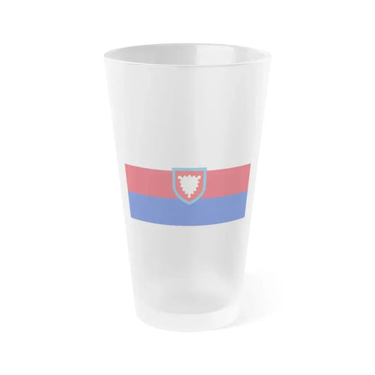 Flag of Schaumburg Germany - Frosted Pint Glass 16oz 16oz Frosted - Go Mug Yourself