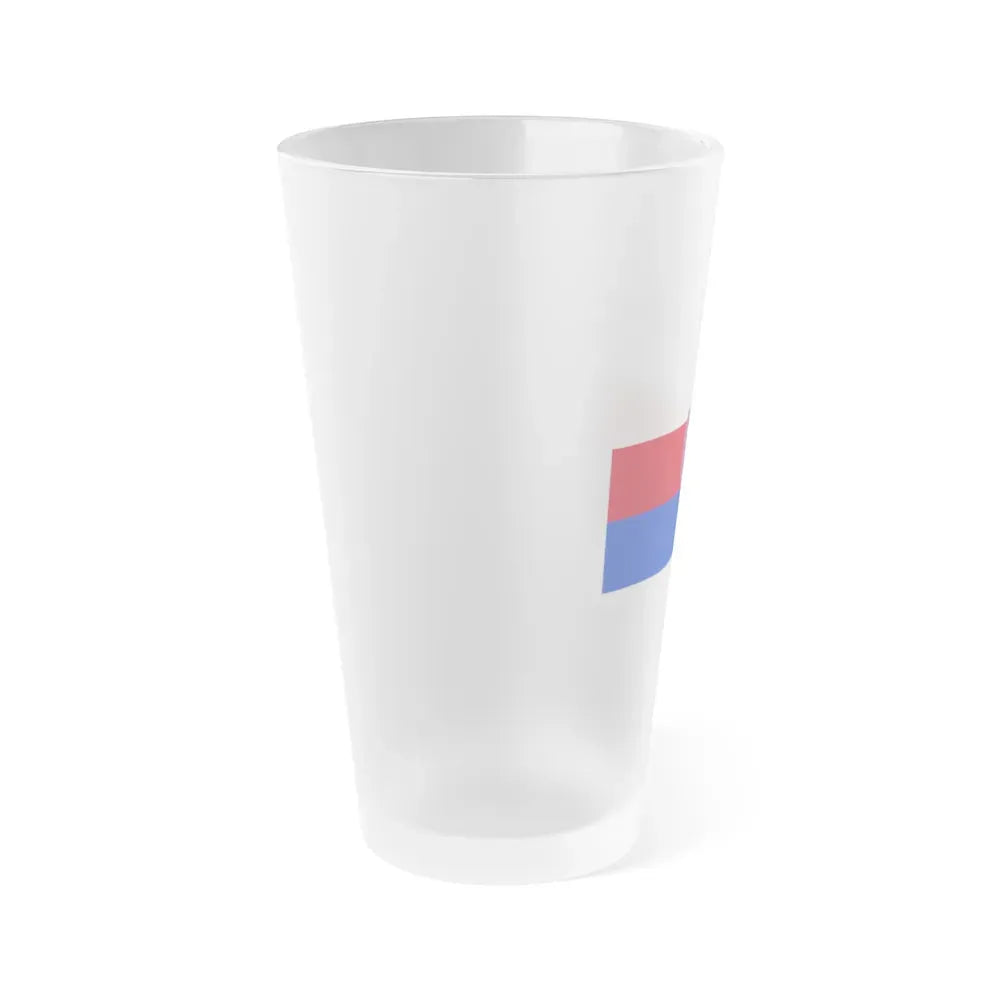 Flag of Schaumburg Germany - Frosted Pint Glass 16oz - Go Mug Yourself