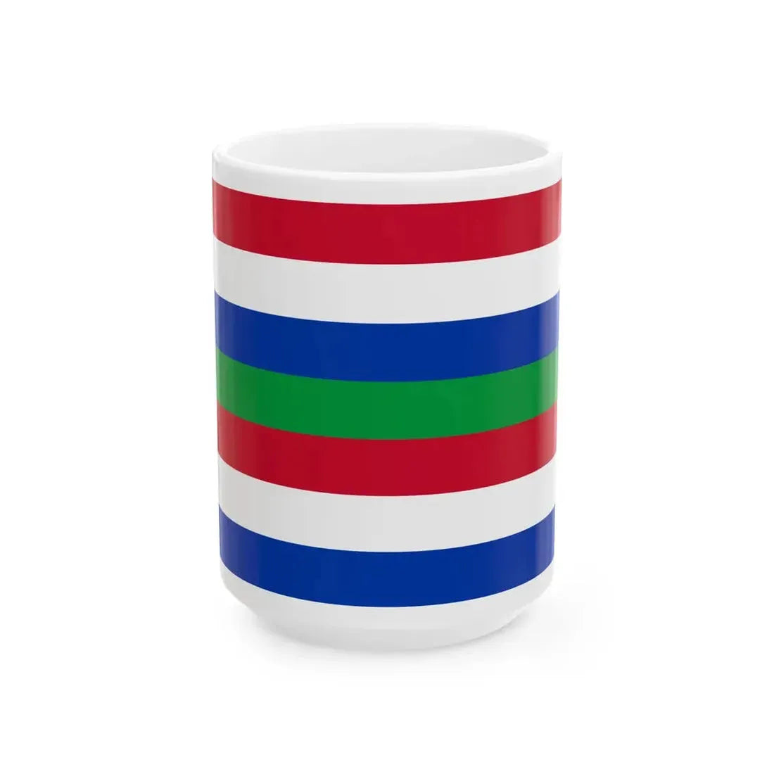 Flag of Schiermonnikoog (Netherlands) White Coffee Mug 15oz - Go Mug Yourself