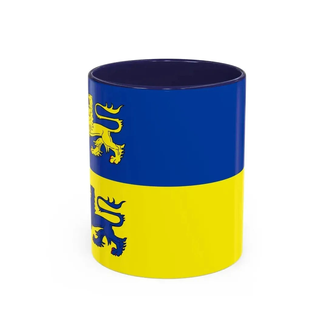 Flag of Schleswig Flensburg Germany - Accent Coffee Mug 11oz Navy - Go Mug Yourself
