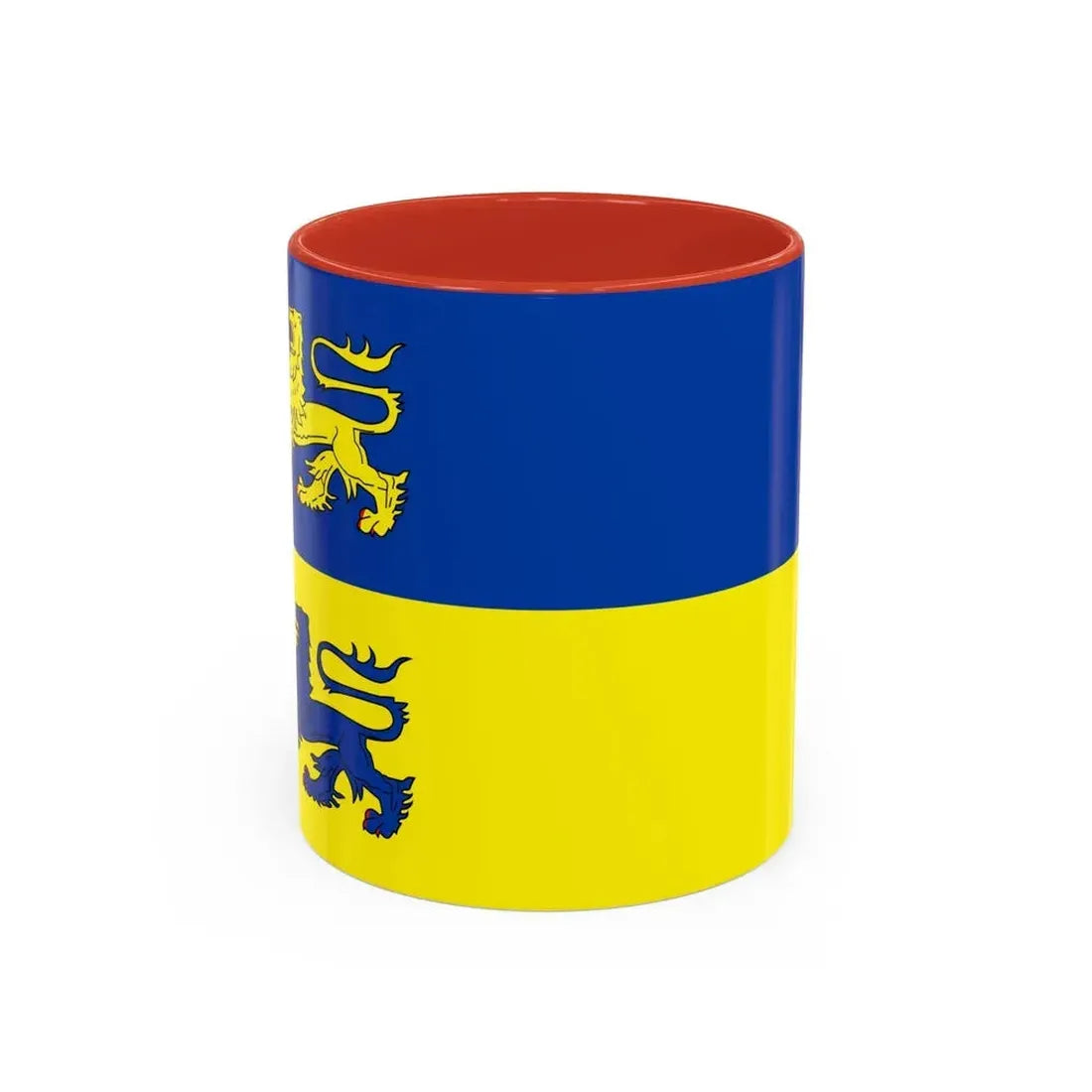 Flag of Schleswig Flensburg Germany - Accent Coffee Mug 11oz Red - Go Mug Yourself