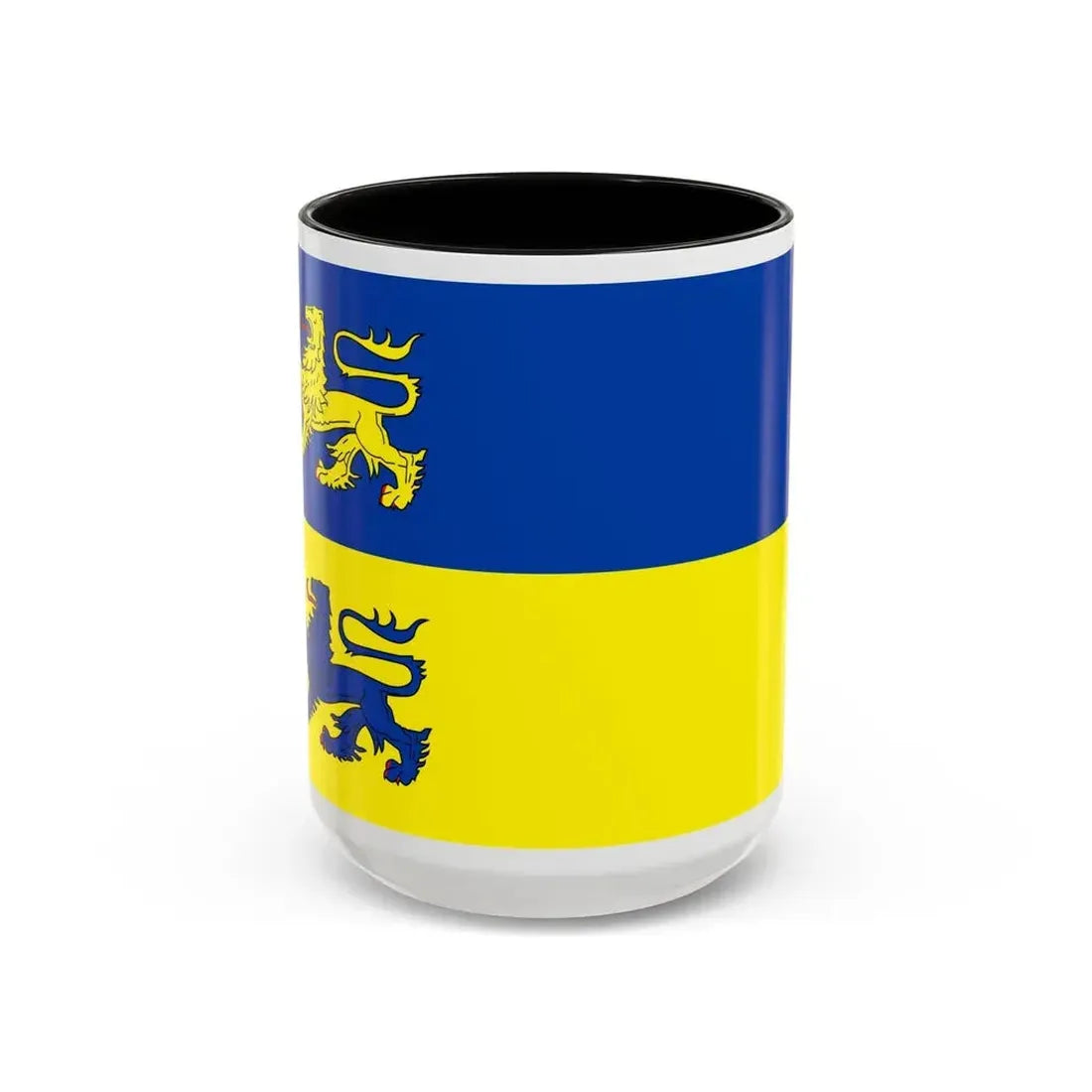 Flag of Schleswig Flensburg Germany - Accent Coffee Mug 15oz Black - Go Mug Yourself