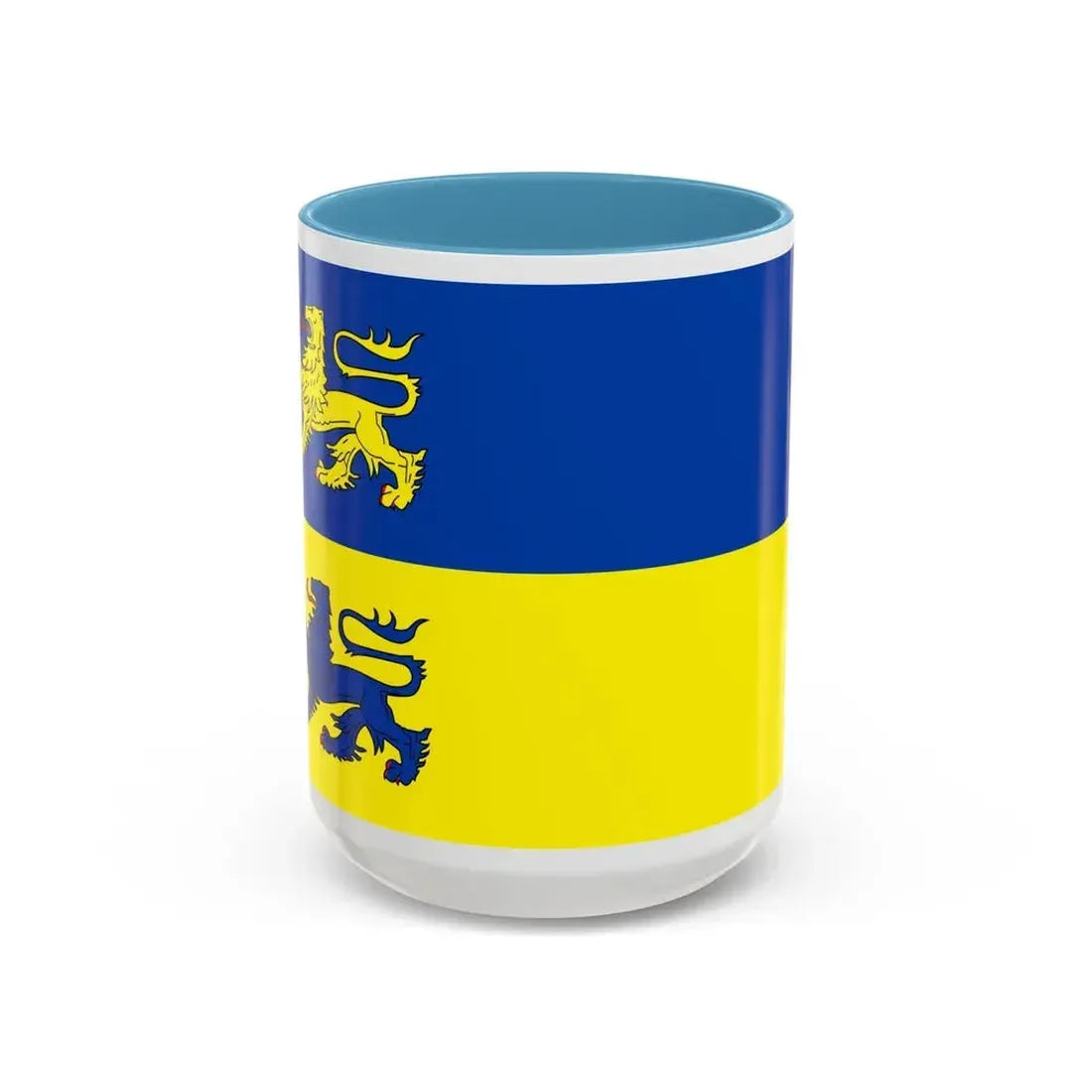Flag of Schleswig Flensburg Germany - Accent Coffee Mug 15oz Light Blue - Go Mug Yourself