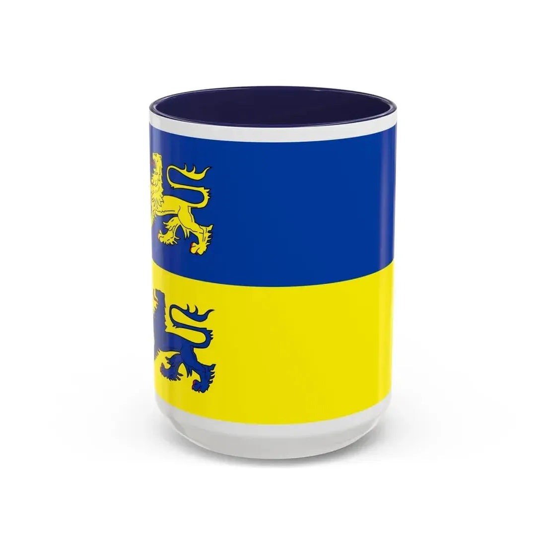 Flag of Schleswig Flensburg Germany - Accent Coffee Mug 15oz Navy - Go Mug Yourself