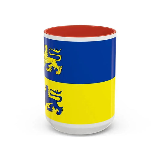 Flag of Schleswig Flensburg Germany - Accent Coffee Mug 15oz Red - Go Mug Yourself