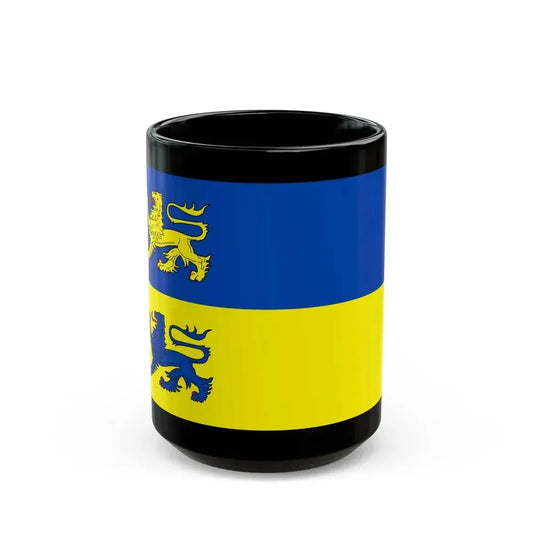 Flag of Schleswig Flensburg Germany - Black Coffee Mug 15oz - Go Mug Yourself