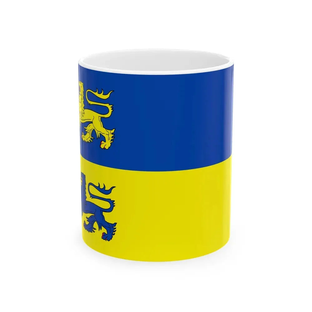 Flag of Schleswig Flensburg Germany - White Coffee Mug 11oz - Go Mug Yourself