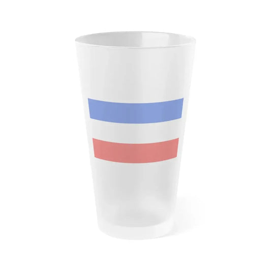 Flag of Schleswig Holstein Germany - Frosted Pint Glass 16oz 16oz Frosted - Go Mug Yourself