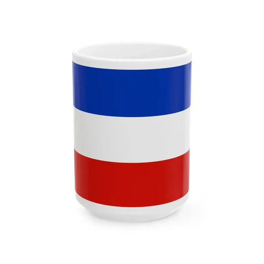 Flag of Schleswig Holstein Germany - White Coffee Mug 15oz - Go Mug Yourself