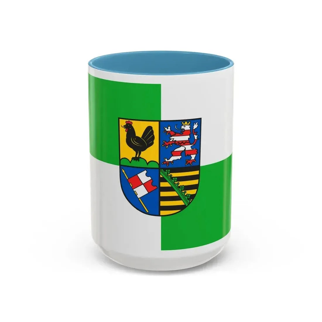 Flag of Schmalkalden Meiningen Germany - Accent Coffee Mug 15oz Light Blue - Go Mug Yourself