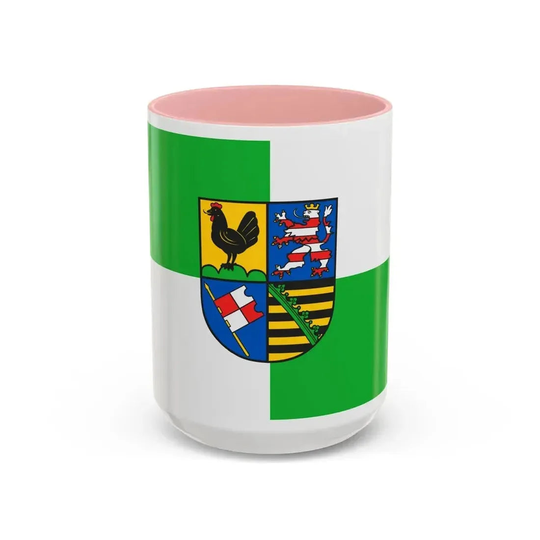 Flag of Schmalkalden Meiningen Germany - Accent Coffee Mug 15oz Pink - Go Mug Yourself