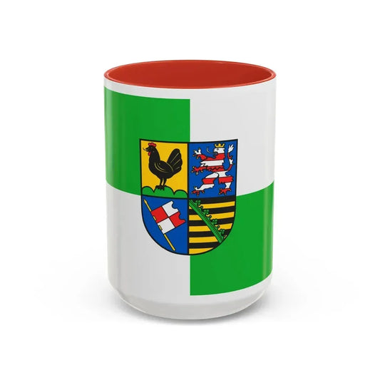 Flag of Schmalkalden Meiningen Germany - Accent Coffee Mug 15oz Red - Go Mug Yourself