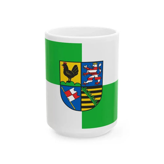 Flag of Schmalkalden Meiningen Germany - White Coffee Mug 15oz - Go Mug Yourself