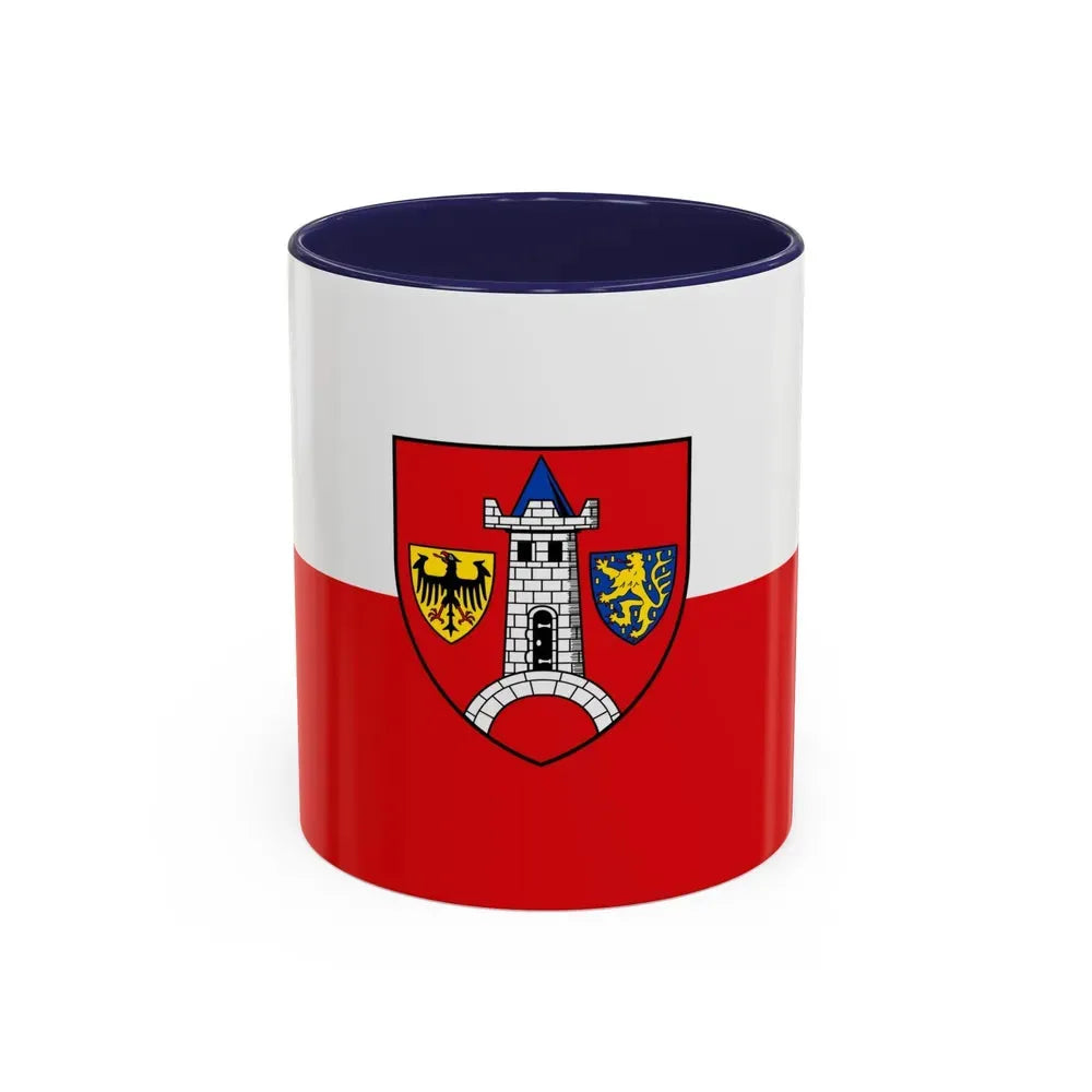 Flag of Schwabach Germany - Accent Coffee Mug 11oz Navy - Go Mug Yourself