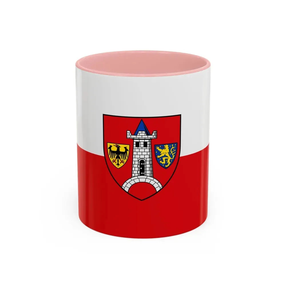 Flag of Schwabach Germany - Accent Coffee Mug 11oz Pink - Go Mug Yourself