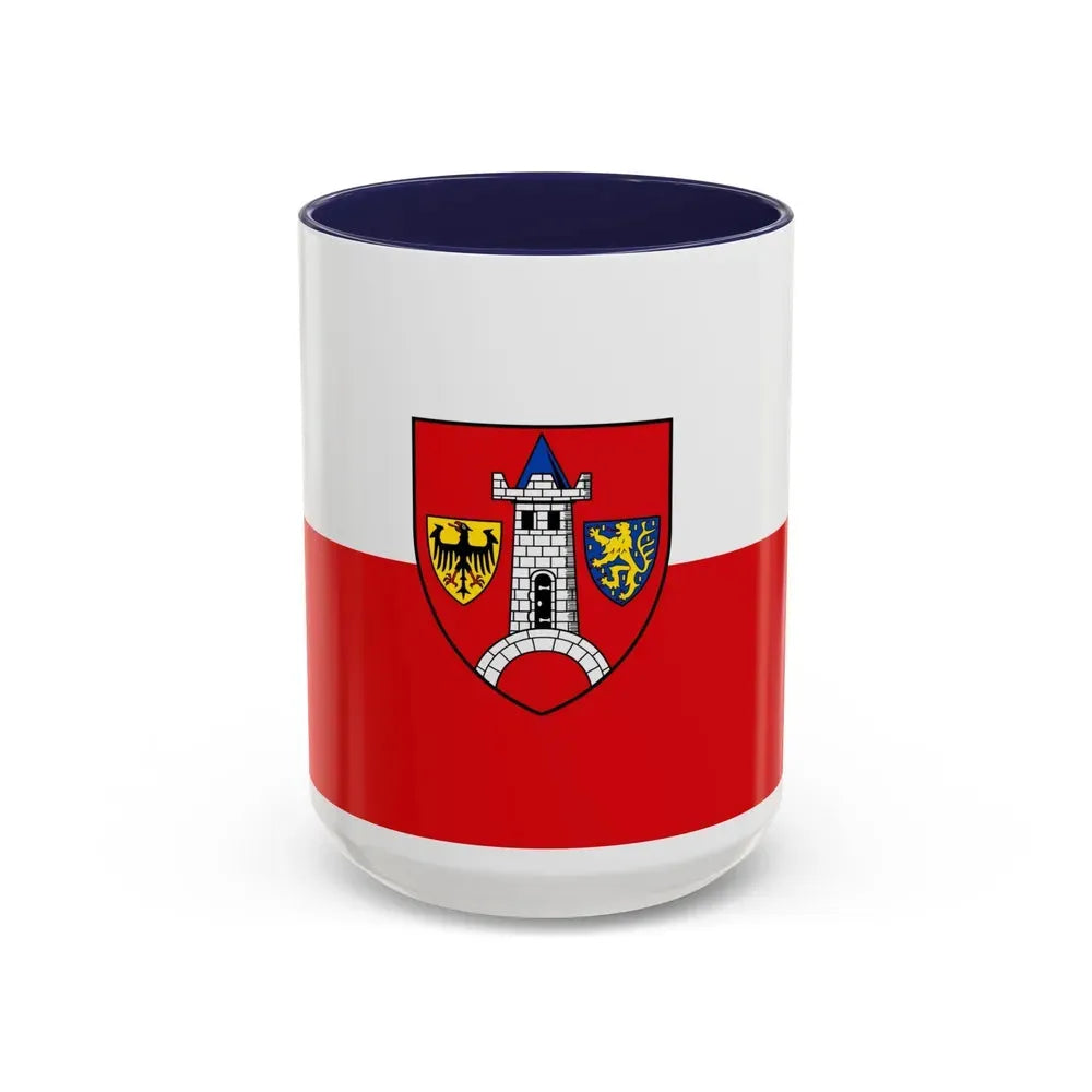 Flag of Schwabach Germany - Accent Coffee Mug 15oz Navy - Go Mug Yourself