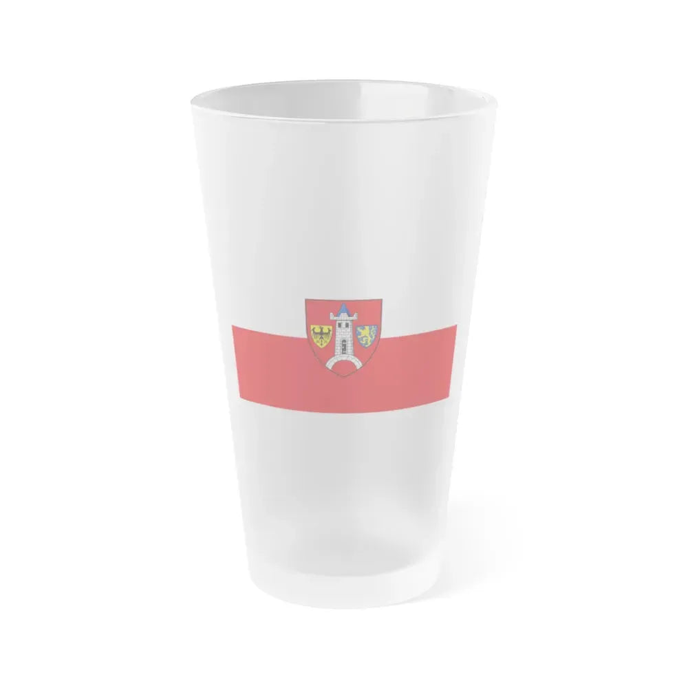 Flag of Schwabach Germany - Frosted Pint Glass 16oz 16oz Frosted - Go Mug Yourself