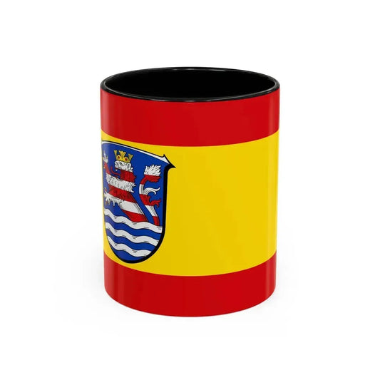 Flag of Schwalm Eder Kreis Germany - Accent Coffee Mug 11oz Black - Go Mug Yourself