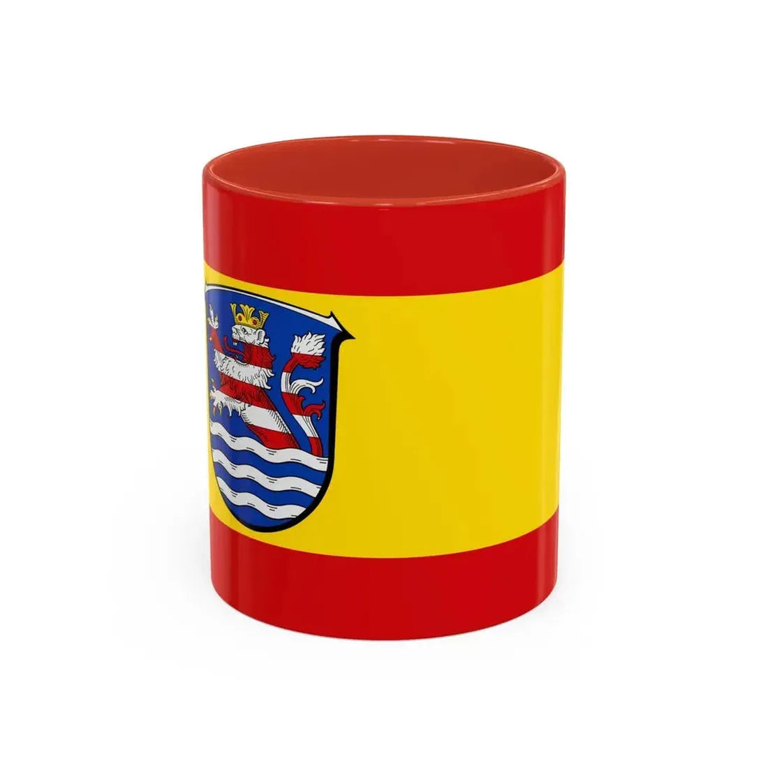 Flag of Schwalm Eder Kreis Germany - Accent Coffee Mug 11oz Red - Go Mug Yourself