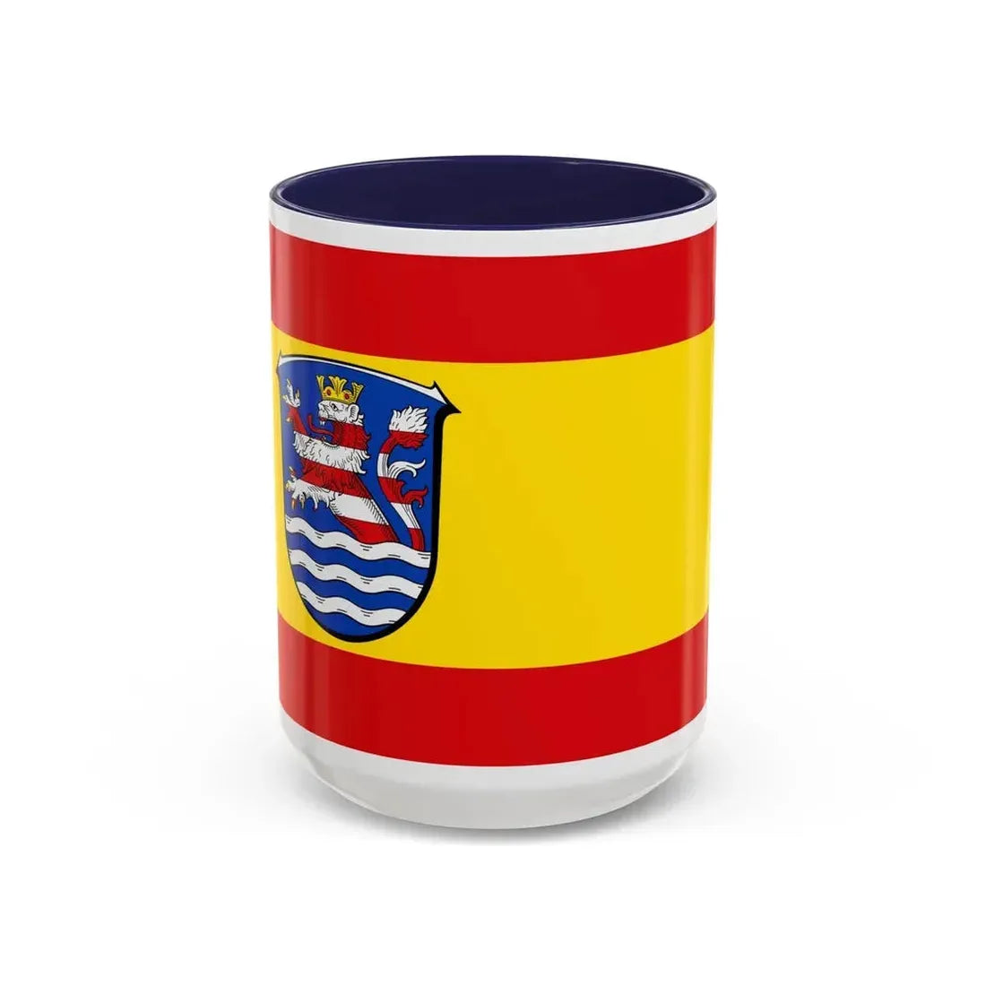 Flag of Schwalm Eder Kreis Germany - Accent Coffee Mug 15oz Navy - Go Mug Yourself
