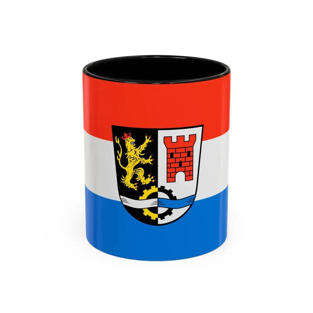 Flag of Schwandorf Germany - Accent Coffee Mug 11oz Black - Go Mug Yourself