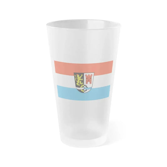 Flag of Schwandorf Germany - Frosted Pint Glass 16oz 16oz Frosted - Go Mug Yourself