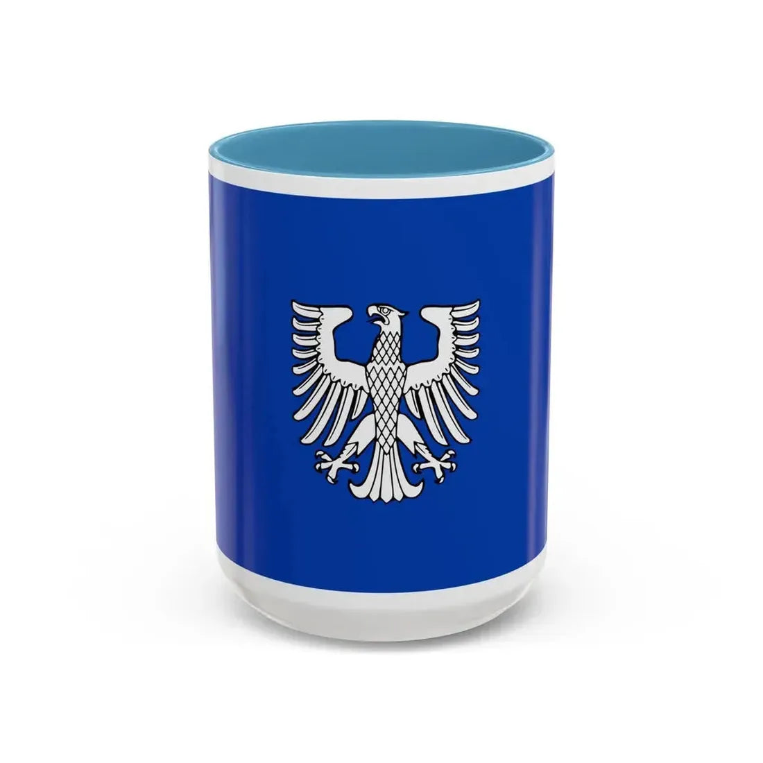 Flag of Schweinfurt 2 Germany - Accent Coffee Mug 15oz Light Blue - Go Mug Yourself