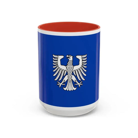 Flag of Schweinfurt 2 Germany - Accent Coffee Mug 15oz Red - Go Mug Yourself