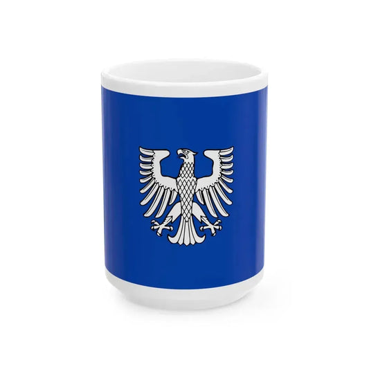 Flag of Schweinfurt 2 Germany - White Coffee Mug 15oz - Go Mug Yourself