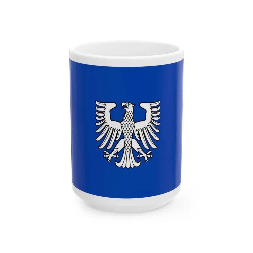 Flag of Schweinfurt 2 Germany - White Coffee Mug 15oz - Go Mug Yourself