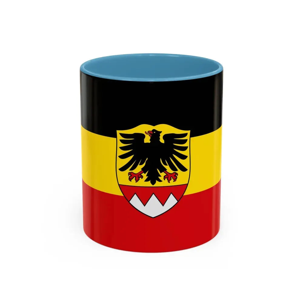 Flag of Schweinfurt Germany - Accent Coffee Mug 11oz Light Blue - Go Mug Yourself