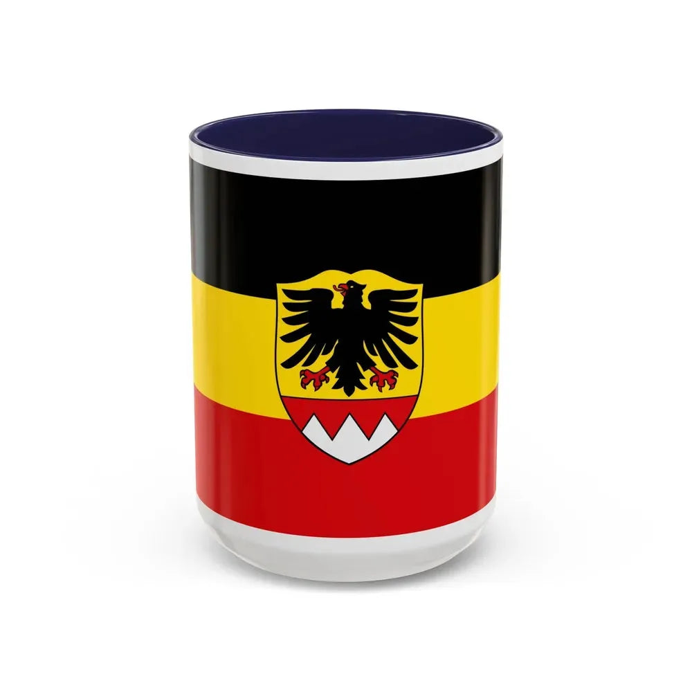 Flag of Schweinfurt Germany - Accent Coffee Mug 15oz Navy - Go Mug Yourself