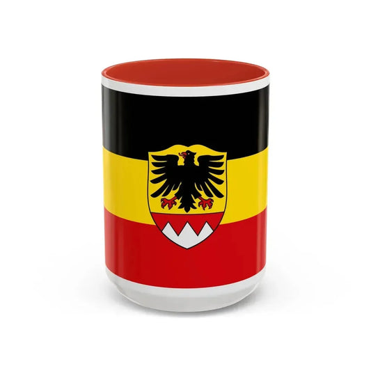 Flag of Schweinfurt Germany - Accent Coffee Mug 15oz Red - Go Mug Yourself