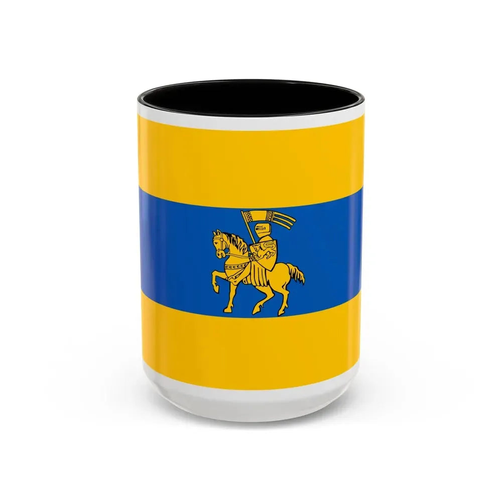 Flag of Schwerin Germany - Accent Coffee Mug 15oz Black - Go Mug Yourself