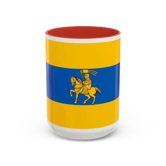 Flag of Schwerin Germany - Accent Coffee Mug 15oz Red - Go Mug Yourself