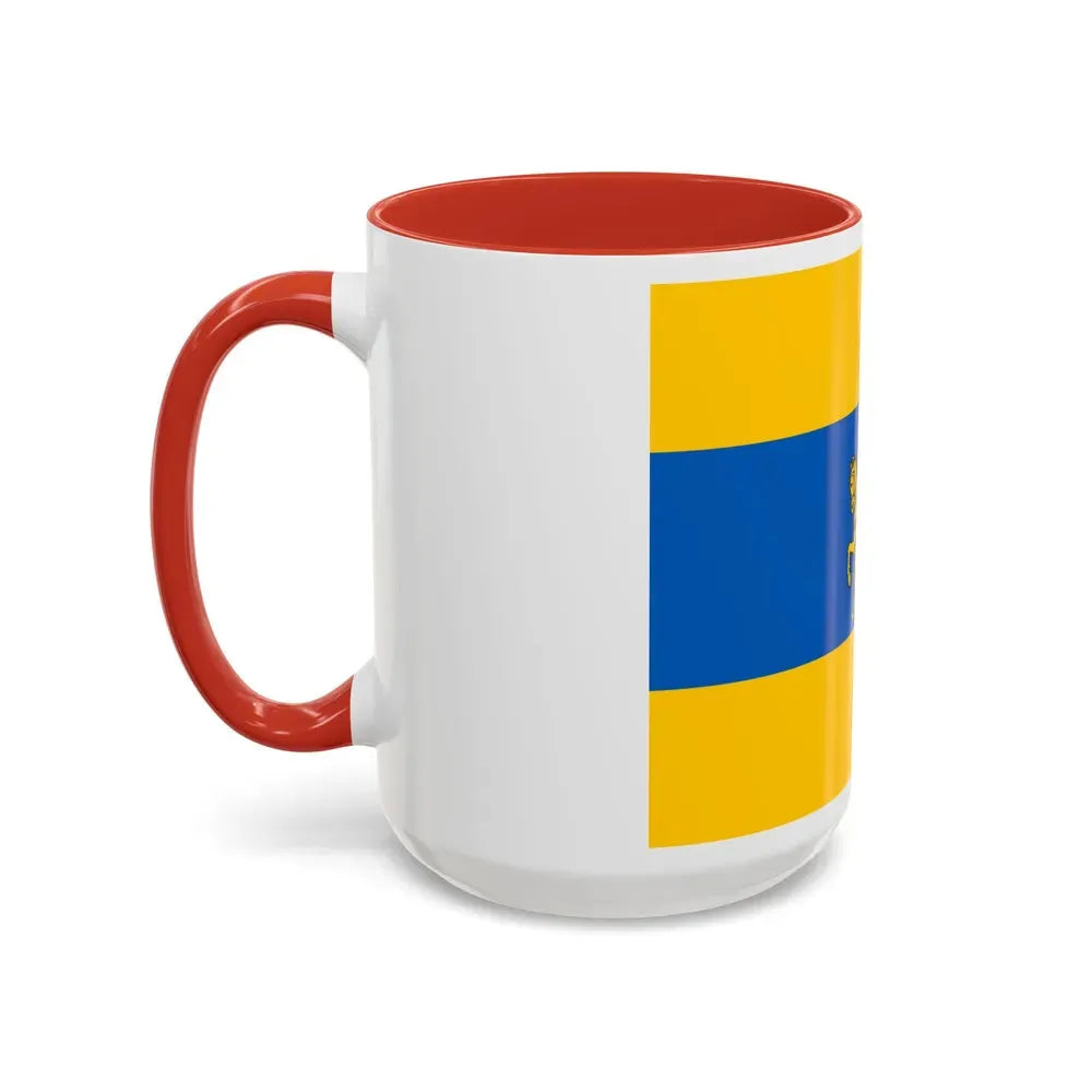 Flag of Schwerin Germany - Accent Coffee Mug - Go Mug Yourself