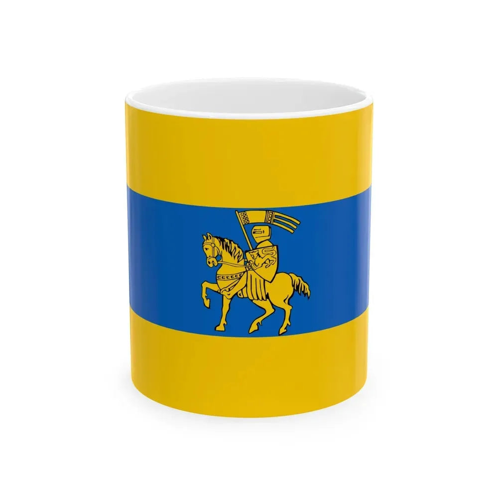 Flag of Schwerin Germany - White Coffee Mug 11oz - Go Mug Yourself
