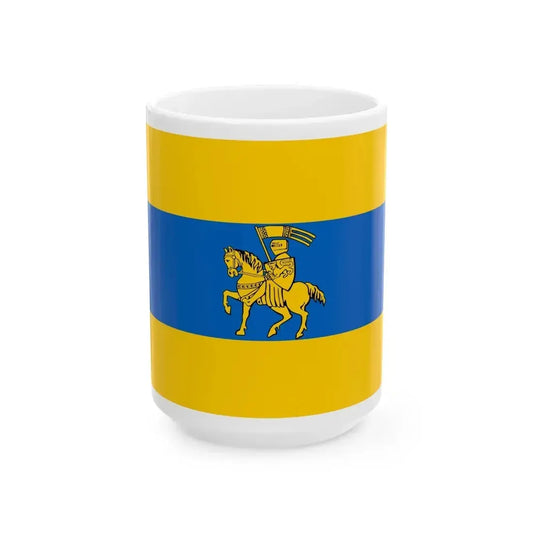 Flag of Schwerin Germany - White Coffee Mug 15oz - Go Mug Yourself
