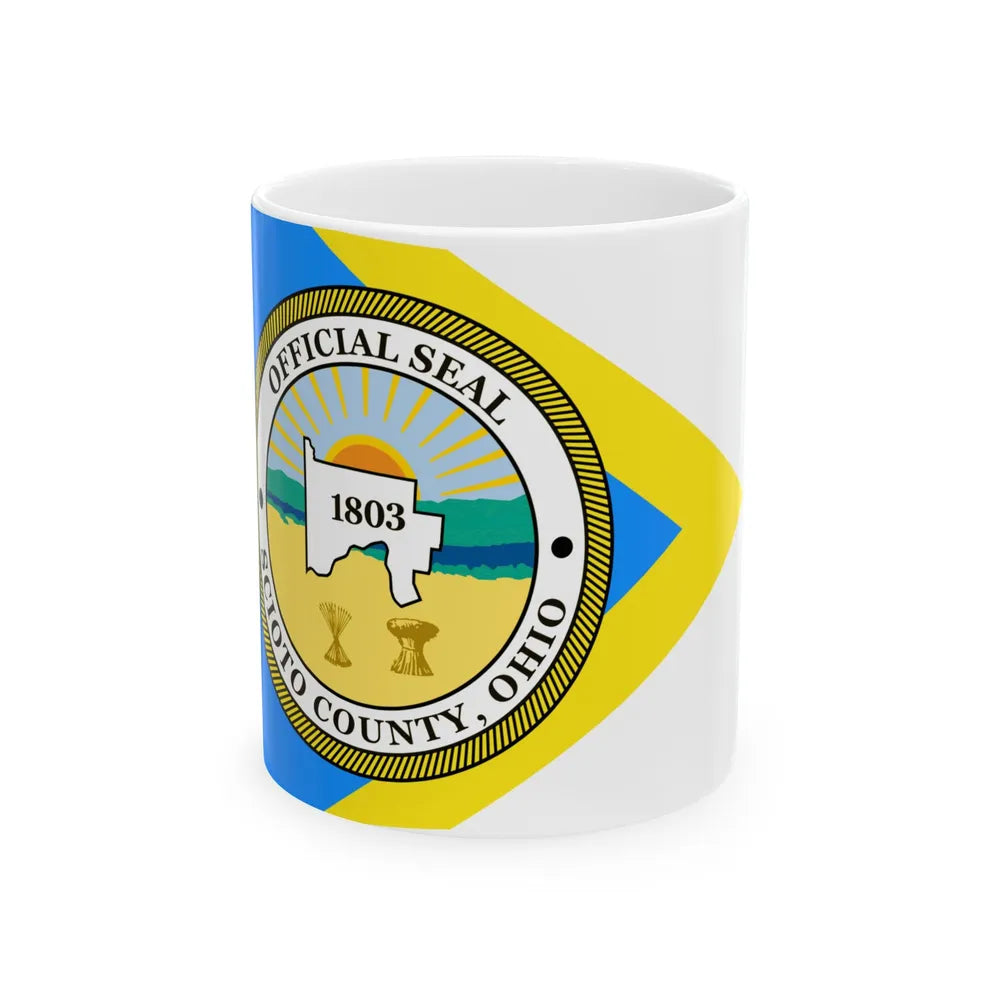 Flag of Scioto County Ohio (United States) White Coffee Mug 11oz - Go Mug Yourself