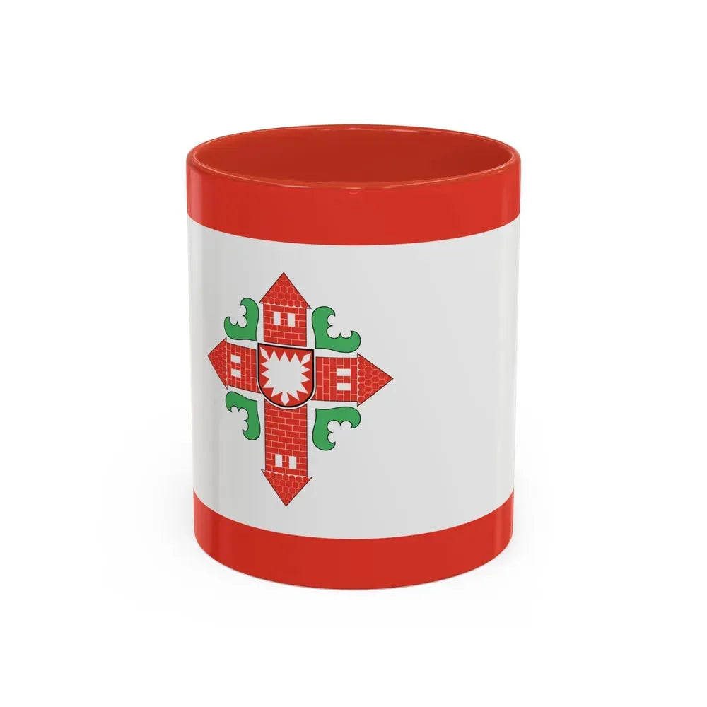 Flag of Segeberg Germany - Accent Coffee Mug 11oz Red - Go Mug Yourself