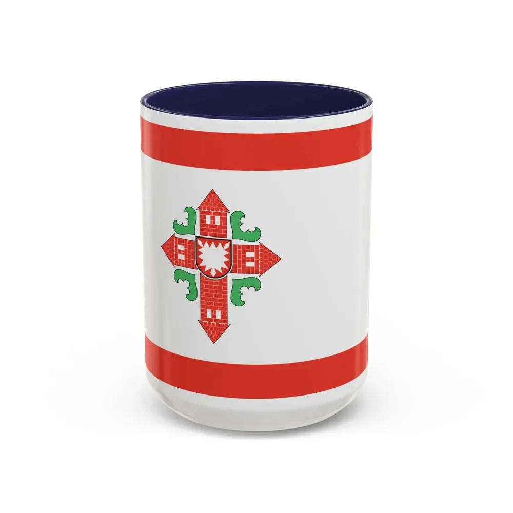 Flag of Segeberg Germany - Accent Coffee Mug 15oz Navy - Go Mug Yourself