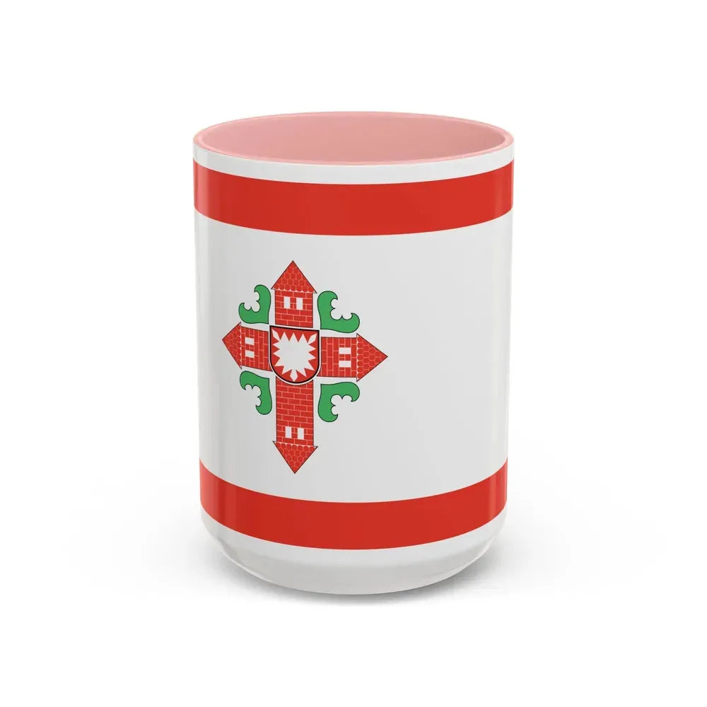 Flag of Segeberg Germany - Accent Coffee Mug 15oz Pink - Go Mug Yourself