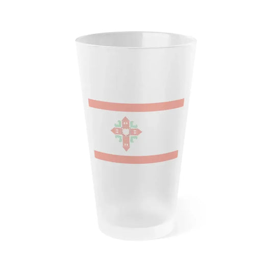 Flag of Segeberg Germany - Frosted Pint Glass 16oz 16oz Frosted - Go Mug Yourself