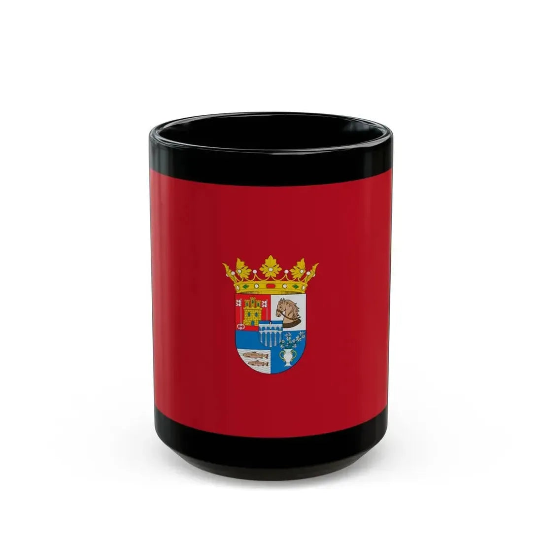 Flag of Segovia Spain - Black Coffee Mug 15oz - Go Mug Yourself